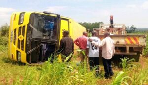 SAD!! Bus Carrying Over 50 Pilgrims From Namugongo Overturns In Tooro – Details Emerge