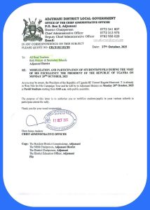 OMG!! Adjumani Schools Go On Lockdown Ahead Of Museveni’s Rally