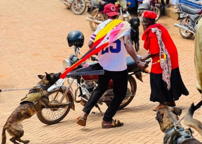 Shocking!! Uganda Police Reveals Why They Used Sniffer Dogs To Handle NUP Supporters