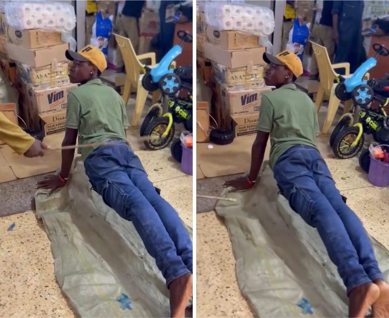Painful But Good Paying!! Ugandans Paid to Be Caned ‘Kiboko’ , Earn Easy Money