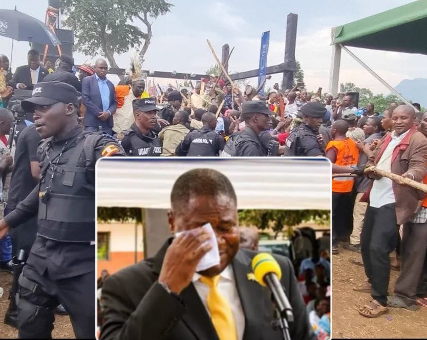OMG!! Speaker Oboth Oboth Survives Death During Imbalu Ceremonies As Dancers Attack VIP Tent
